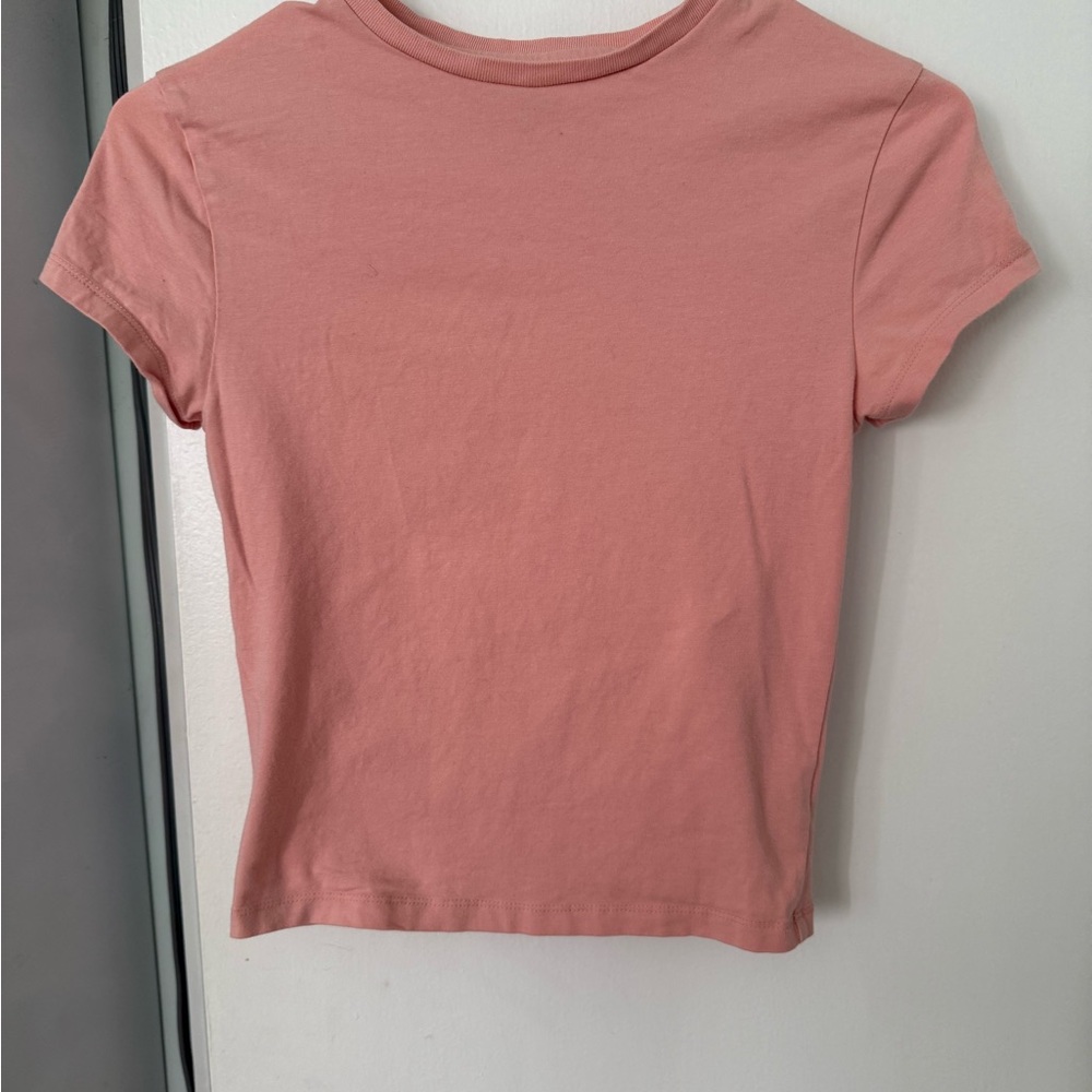 Wild Fable Pink Short Sleeve Crop Top